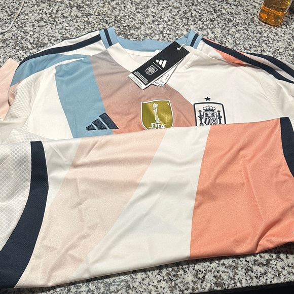 adidas Tops - Adidas Pastel Soccer Jersey with Logos